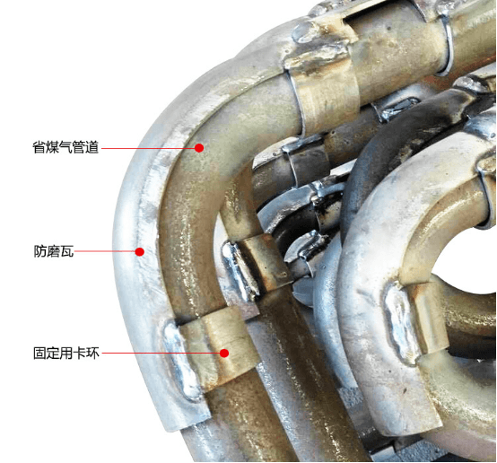 防磨瓦安装在省煤器上的示意图 防磨瓦安装在省煤器上的示意图