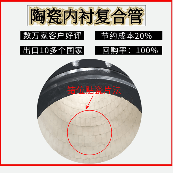 耐磨复合陶瓷管厂家 耐磨复合陶瓷管厂家