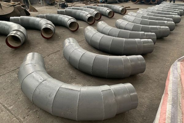 互压自锁焊接式耐磨陶瓷弯头90° 互压自锁焊接式耐磨陶瓷弯头90°