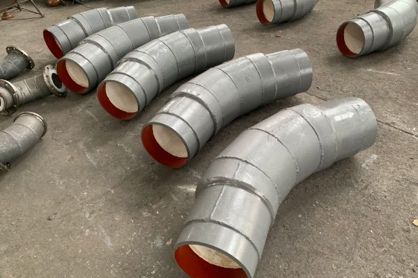 互压自锁焊接式耐磨陶瓷弯头90° 互压自锁焊接式耐磨陶瓷弯头90°